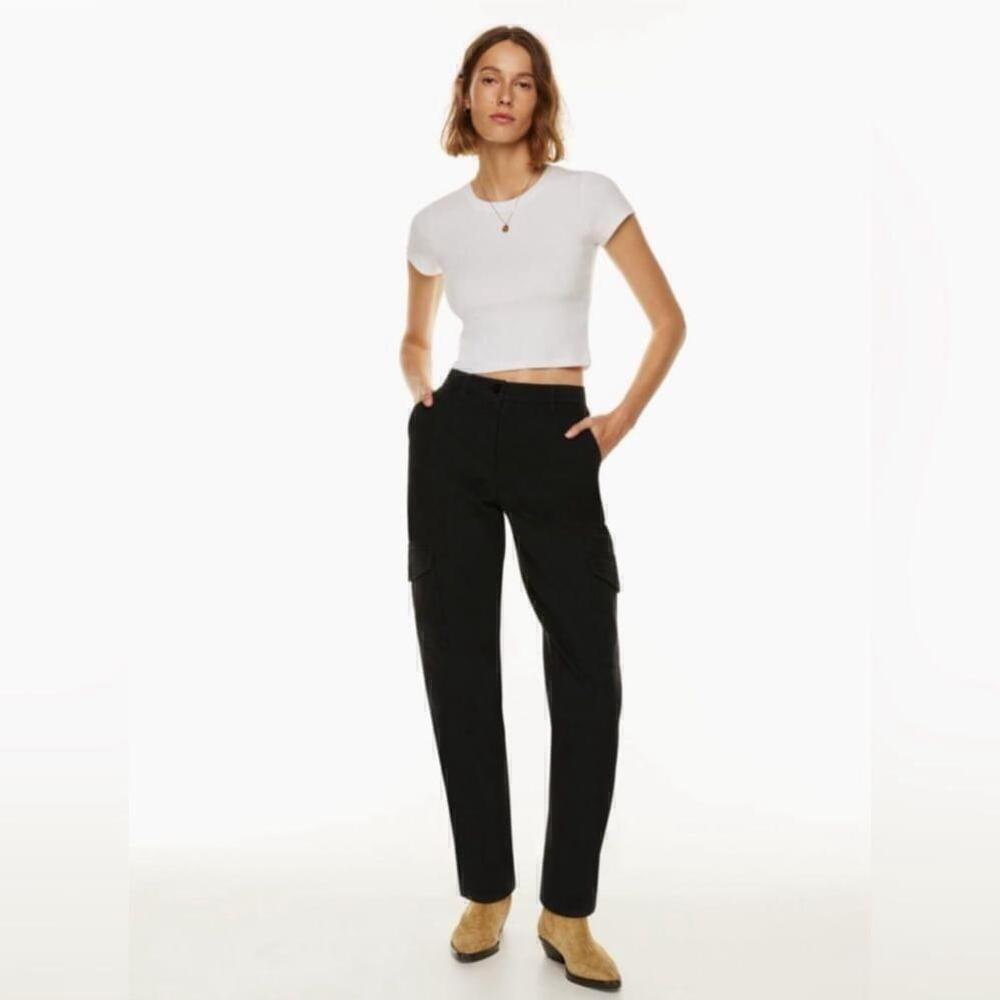 Wilfred Black Cargo Straight-Leg Pants